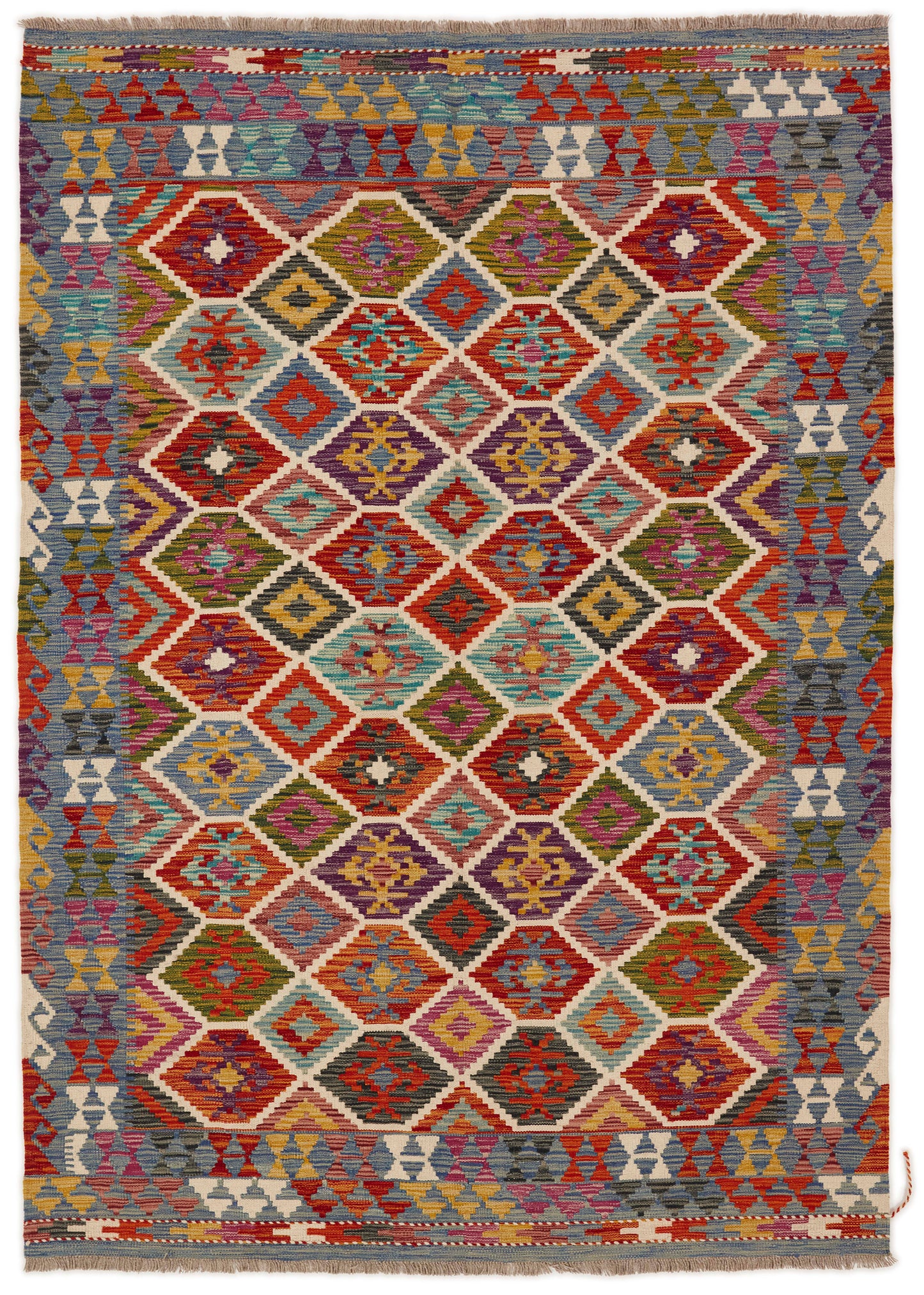 Handgeweven Oosters Tapijt | Unique Afghan Kelim 13912 (voorraad)