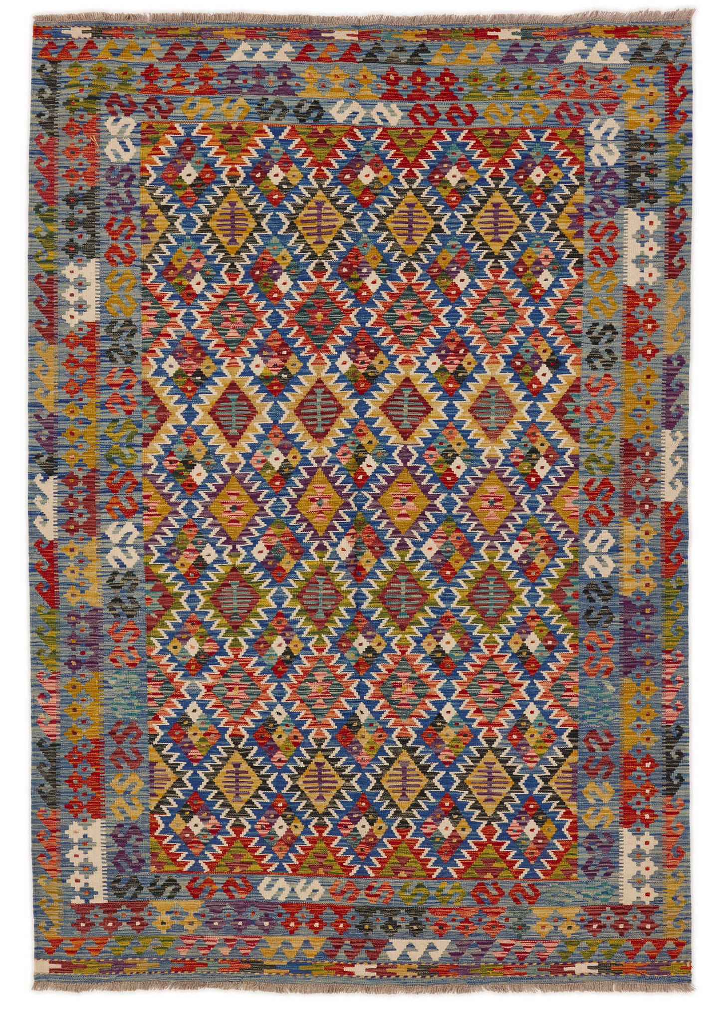 Handgeweven Oosters Tapijt | Unique Afghan Kelim 13908 (voorraad)