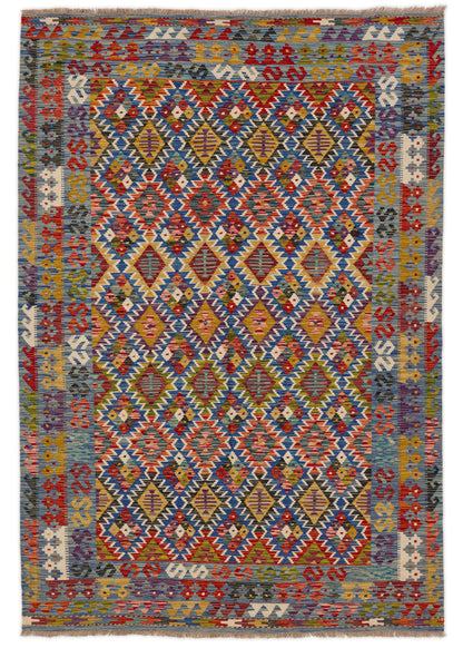 Handgeweven Oosters Tapijt | Unique Afghan Kelim 13908 (voorraad)