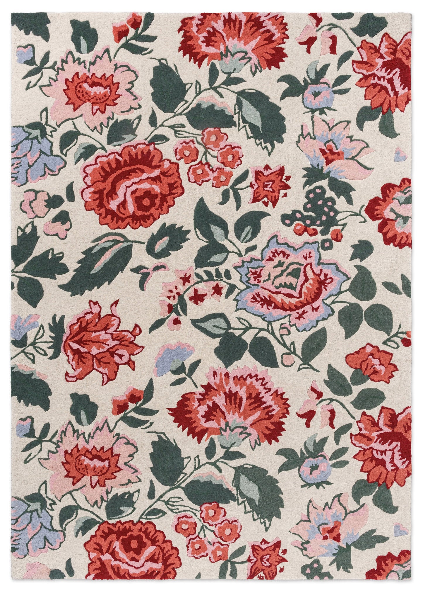 Luxueus en Sfeervol Vloerkleed van Laura Ashley | Wendling floral Poppy red