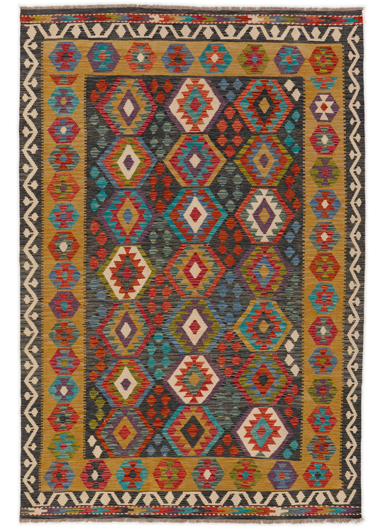 Handgeweven Oosters Tapijt | Unique Afghan Kelim 13889 (voorraad)