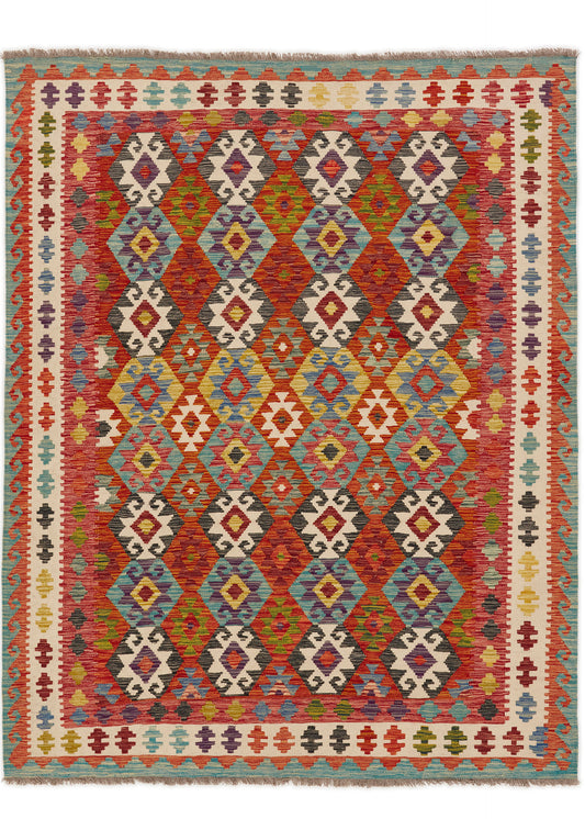 Handgeweven Oosters Tapijt | Unique Afghan Kelim 13862 (voorraad)