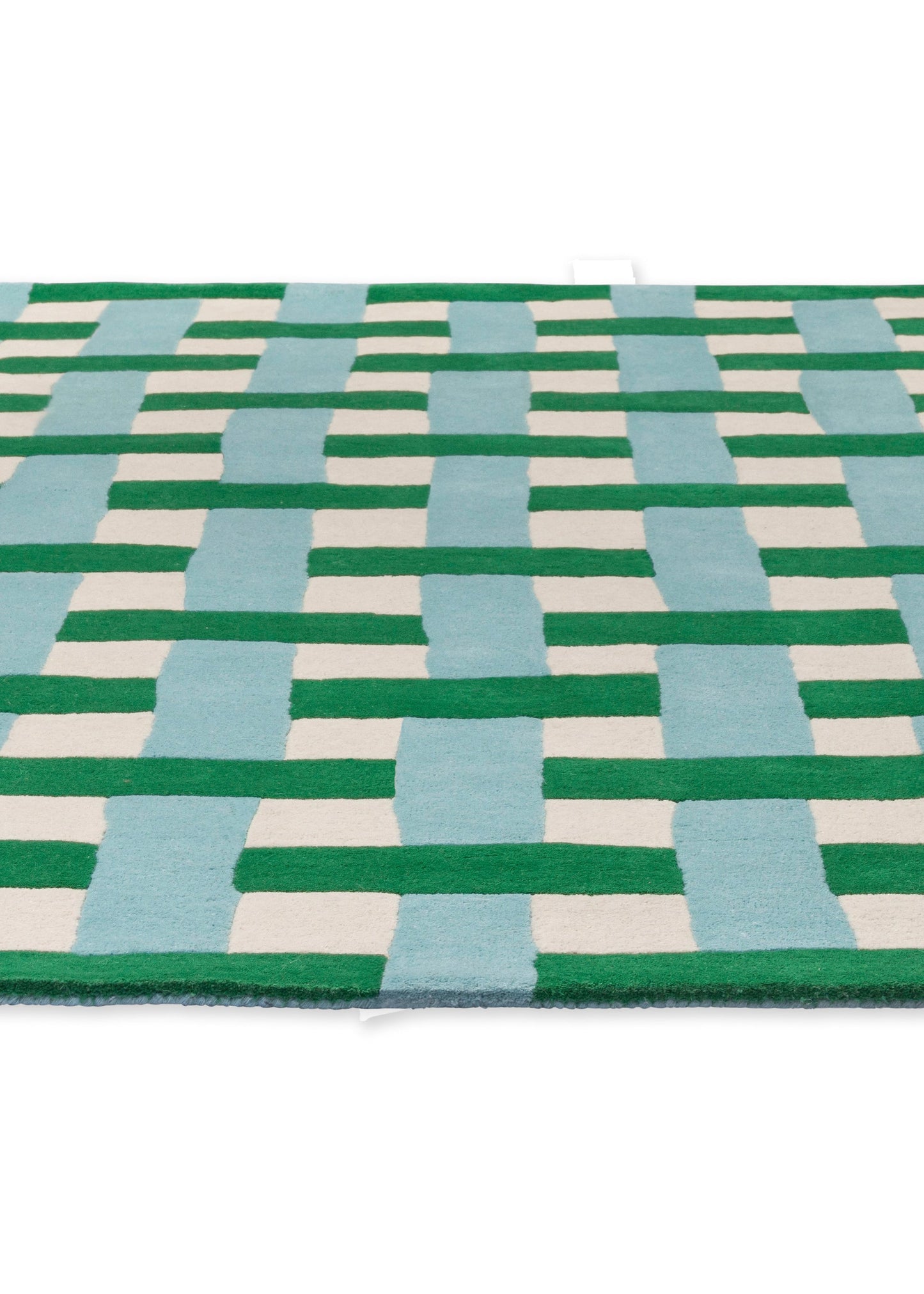 Laagpolig vloerkleed van Harlequin | Basket weave Emerald-aquamarine