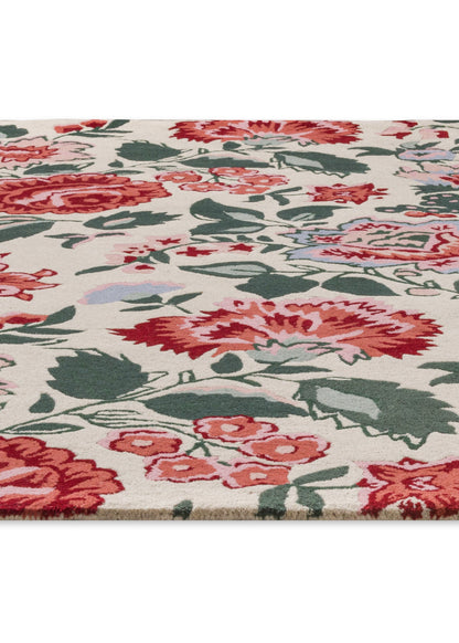 Luxueus en Sfeervol Vloerkleed van Laura Ashley | Wendling floral Poppy red