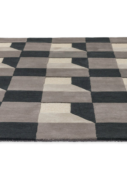 Laagpolig vloerkleed van Harlequin | Blocks Slate