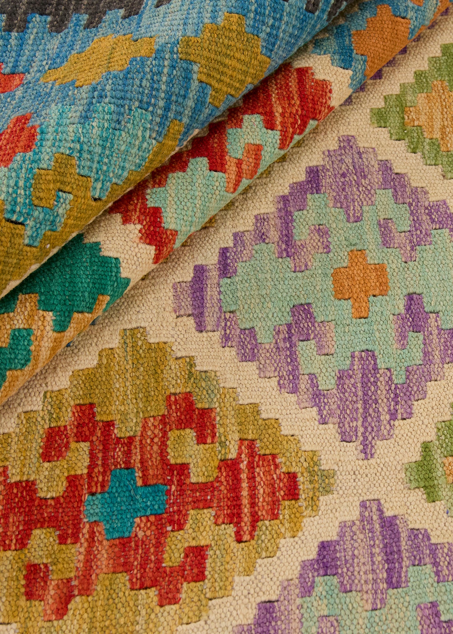 Handgeweven Oosters Tapijt | Unique Afghan Kelim 83464 (voorraad)