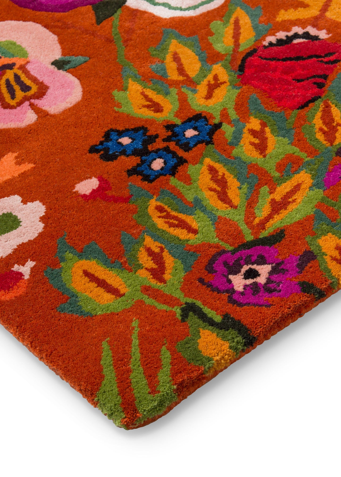 Laagpolig vloerkleed van Harlequin | Wonderland floral Amber - lapis