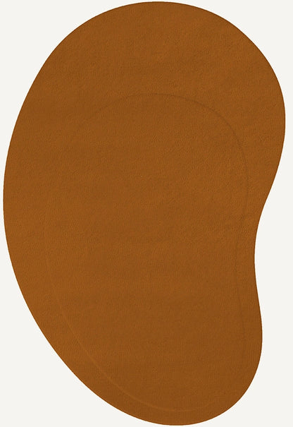 Vloerkleed Layered Residue Wool Rug Dark Ochre