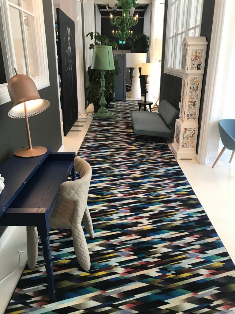 Laagpolig vloerkleed Moooi Carpets Diagonal Gradient Dark Vloerkledenwinkel