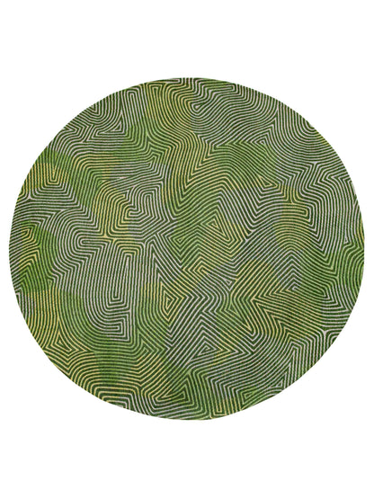 Louis de Poortere Coral Meditation 9231 Tropical Green Rond Vloerkledenwinkel