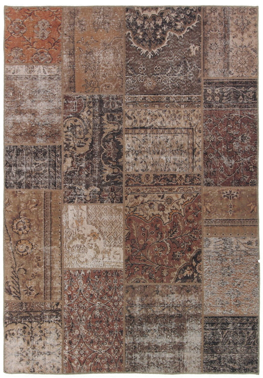 Patchwork vloerkleed Brinker Carpets Festival Bukan Antik Rust Vloerkledenwinkel