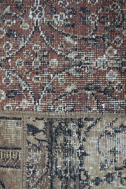 Patchwork vloerkleed Brinker Carpets Festival Bukan Antik Rust Vloerkledenwinkel