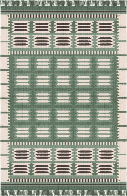 Vloerkleed Layered Röllakan Wool Rug Hilma Fern