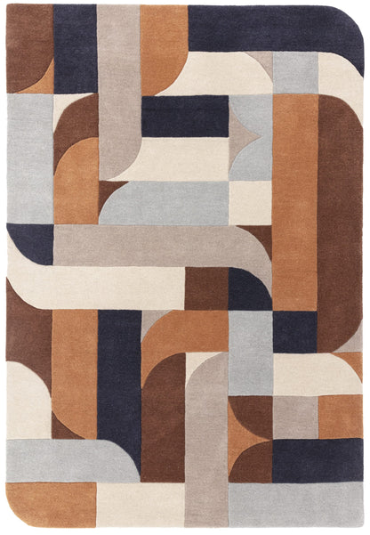 Vloerkleed MOMO Rugs Matrix 88 Klotski Terracotta